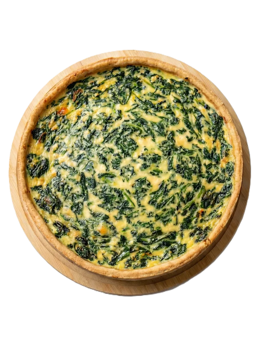 Киш с брынзой и шпинатом